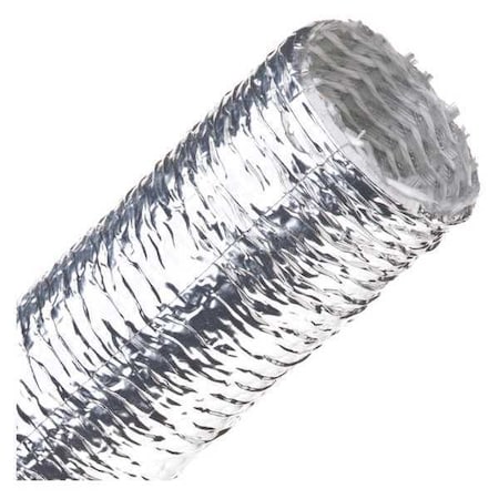 Techflex Fiberglass Convo Tube, Aluminum, 1" TCN1.00SV