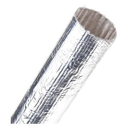 Techflex Coated; Braided Cable Sleeve, Fiberglass, Silver TTN1.25SV5