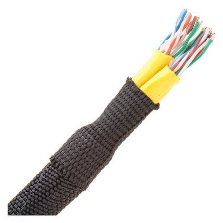 Techflex Heat Shrink Tube, 2:1 I.D. Shrink Ratio, Black, 12 ft H2F0.48BK12