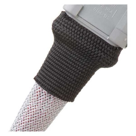 Techflex Heat Shrink Tube, 2:1 I.D. Shrink Ratio, 1.97 in I.D. Before Shrinking, Black, 6 ft H2F1.97BK6