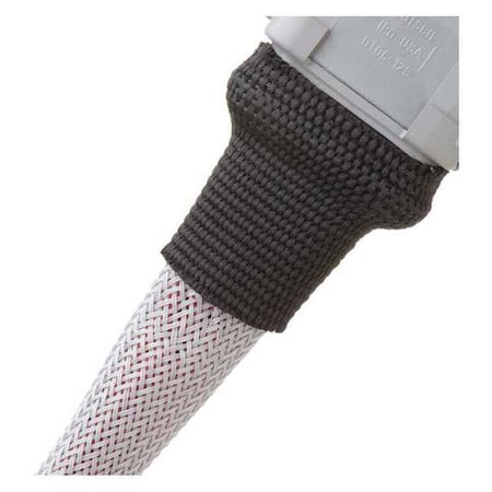 Techflex Heat Shrink Tube, 2:1 I.D. Shrink Ratio, Black, 6 ft H2F2.36BK6