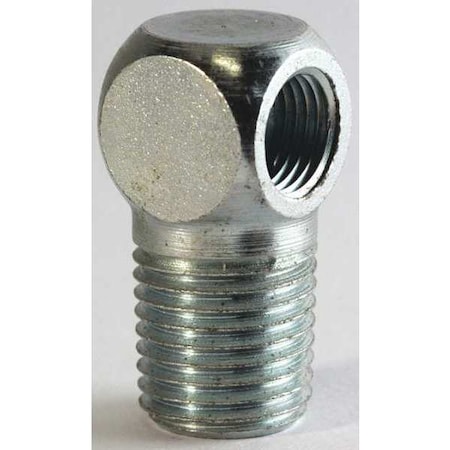 Alemite Adapter, 1/4"-18NPTFx1/8"27NPTF, 90 deg A43718