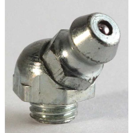 Alemite Grease Fitting Zerk, 45 Deg, 1/4"-28 UNF A1770