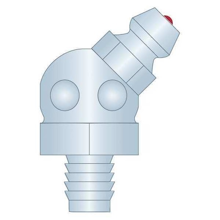 Alemite Grease Fttng Dr. Type, 45 Deg, 3/16" Dr. A1992
