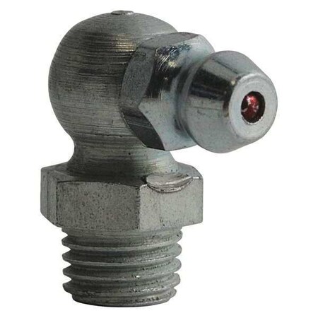 Alemite Grease Fttng Zerk, 90 deg, 8mmx1 Tapr Thrd A2105