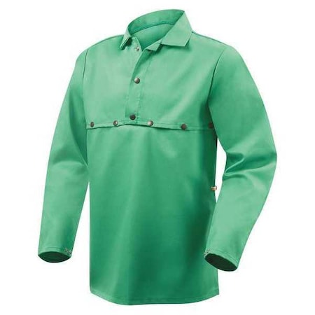 Steiner Heat-Resistant Cape Sleeve w/Bib, Cotton, 19 in Length, Green, Snap Cuff 1033-3X