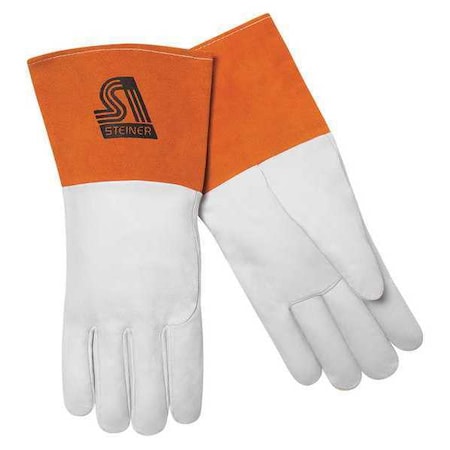 Steiner SensiTIG Welding Gloves, Gauntlet Cuff, Straight Thumb, Premium Kidskin, L, 1 PR 0224-L