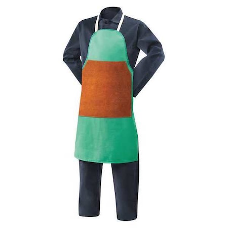 Steiner Welding Apron, Cotton, 12 oz, 36 in Length, Green, Universal 10338