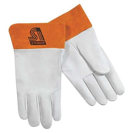 Steiner SensiTIG Welding Gloves, Safety Cuff, Straight Thumb, Premium Kidskin, L, 1 PR 0218-L