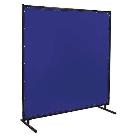 Steiner Welding Screen, Vinyl-Laminated Polyester, 8 ft W., 8 ft H., 13 oz/sq yd, With Grommet, Blue 525HD-8X8