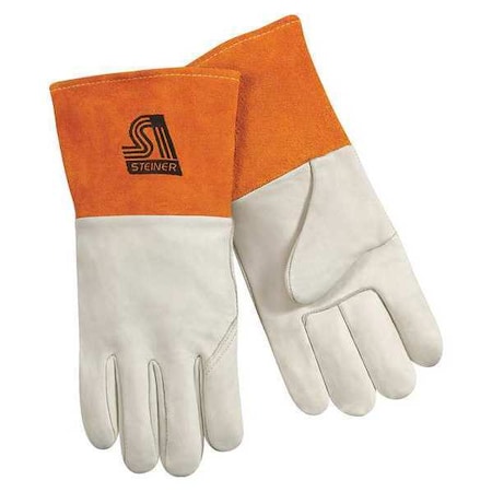 Steiner Welding Gloves, Gauntlet Cuff, Straight Thumb, Premium Cowhide, L, 1 PR 0217-L