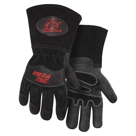 Steiner Pro-Series(TM) Welding Gloves, Gauntlet Cuff, Wing Thumb, Premium Goatskin, 2XL, 1 PR 0235-2X
