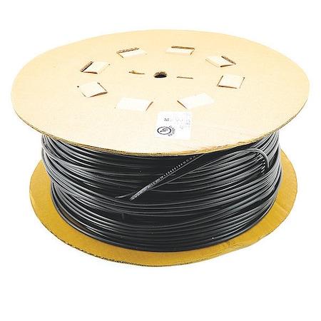 Chevron Plexco Tubing, 1/4 in Dia, 1000 ft L, Black, Polymer 1063776