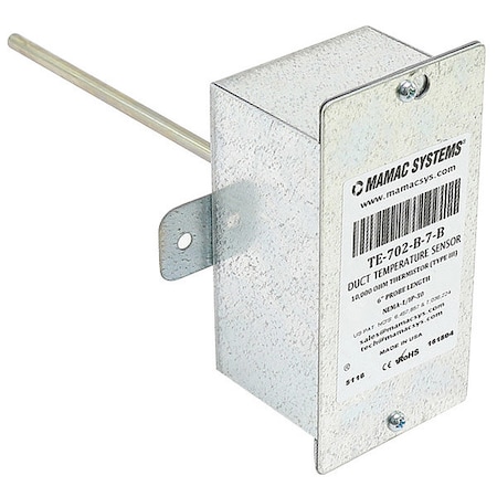Mamac Duct Sensor, 6" TE-702-B-7-B