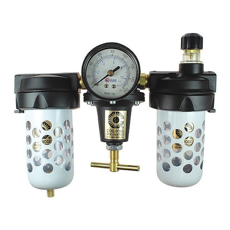 Coilhose Pneumatics F/R/L Trio W/Bowl Guard 1/2" CO 8884AAGR