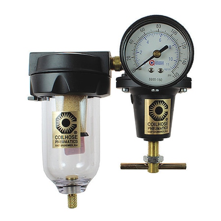 Coilhose Pneumatics F/R Duo W/Automatic Drain 1/4" CO 8862AAGD