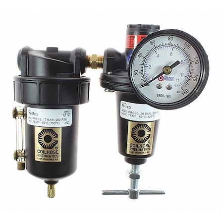 Coilhose Pneumatics F/R Duo GP Series W/Bowl Guard 3/8" CO FR380