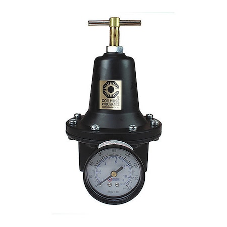 Coilhose Pneumatics Regulator W/Gauge 0-200PSI 1" CO 8808GH
