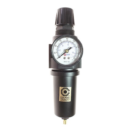 Coilhose Pneumatics F/R Duo W/Gage 0-200PSI 5 Micron Element 3/4" CO 27FC6-GHMX