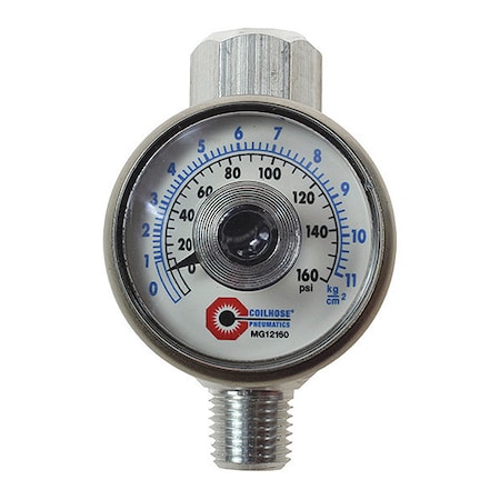 Coilhose Pneumatics In-Line Flow Regulator W/Gauge 1/4" CO 4012G