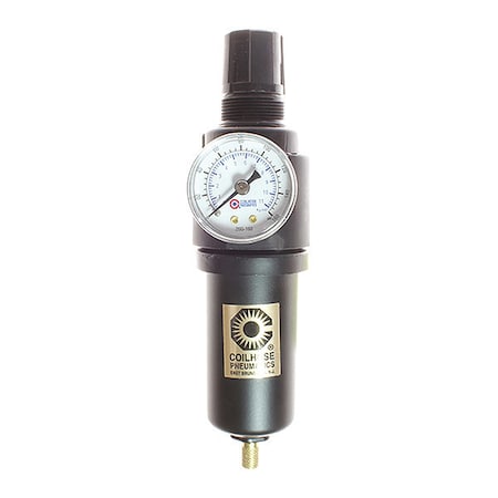 Coilhose Pneumatics F/R Duo W/Gage Metal Bowl 5 Micron Element 1/4" CO 26FC2-GMX