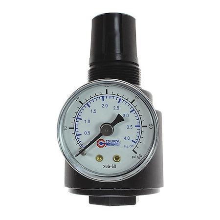Coilhose Pneumatics Regulator W/Gauge 0-25PSI 1/4" CO 26R2-GJ