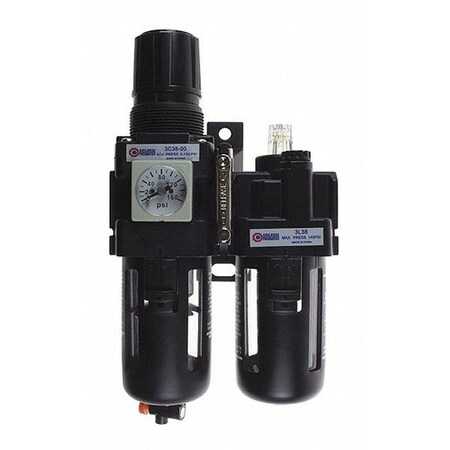 Coilhose Pneumatics F/R/L Trio Compact 3/8" Manual Square Gage CO 29-3D38-00