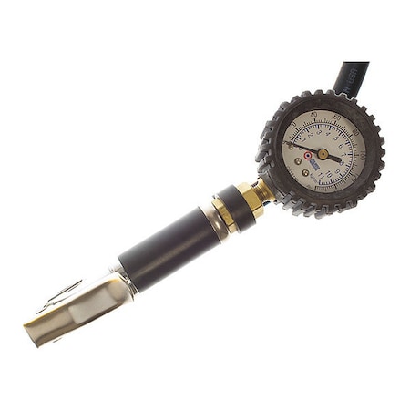 Coilhose Pneumatics Dial Inflator 0-160PSI Chuck 12" Hose CO TGC1348