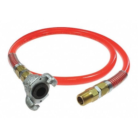 Coilhose Pneumatics Durawhip 1/2" ID x 6' 1/2" Swivel MPT CO PFD068-UC