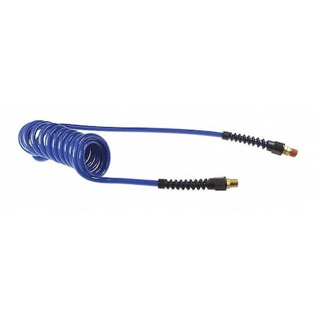 Coilhose Pneumatics Flexcoil 1/4" ID x 50' 1/4" MPT Rdg/Swivel Blue CO PU14-50A-B