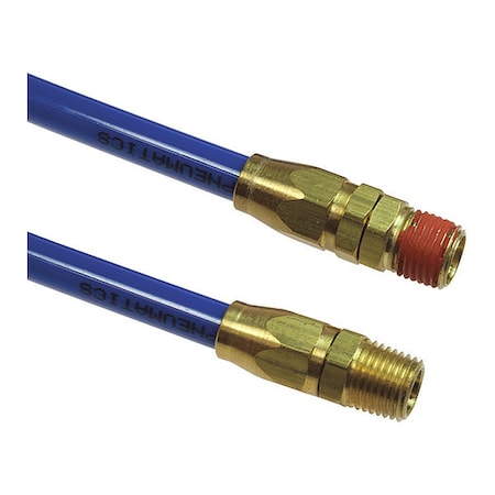 Coilhose Pneumatics Flexcoil 3/8" ID x 50' 1/4" MPT Rdg/Swivel Blue CO PR38-504A-B