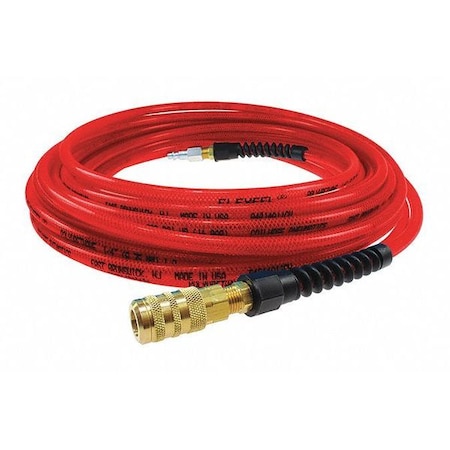 Coilhose Pneumatics Flexeel Hose 1/4" ID x 100 Transparent Red CO PFE4100TRS15X