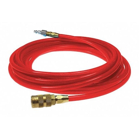 Coilhose Pneumatics Flexeel Hose 1/4" ID x 50' 1/4" Auto Transparent Red CO PFE4050TR16X