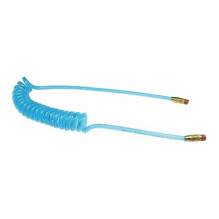 Coilhose Pneumatics Flexeel Coil 3/8" ID x 25 Swivel Transparent Blue CO PRE38-254B-T