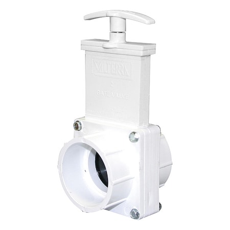 Valterra Gate Valve, Class 125, 2 In., Slip, PVC 6201GR