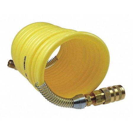 Coilhose Pneumatics Nylon Recoil 1/4" ID x 50' 6-Ball Industrial Coupler CO 15X-N14-50A