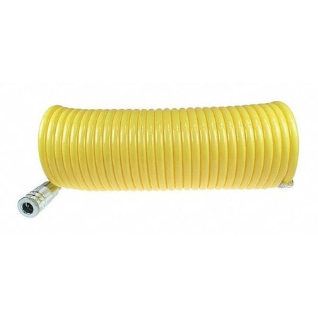 Coilhose Pneumatics Nylon Recoil 3/8" ID x 50' 1/4" ARO Coupler CO 140-N38-504A