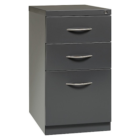 Hirsh 15" W 3 Drawer File Pedestal, Charcoal, Letter 21116