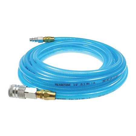 Coilhose Pneumatics Flexeel Hose 3/8" ID x 50' Transparent Blue CO PFE6050T58C