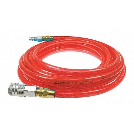 Coilhose Pneumatics Flexeel Hose 3/8" ID x 100' Transparent Red CO PFE6100TR58C