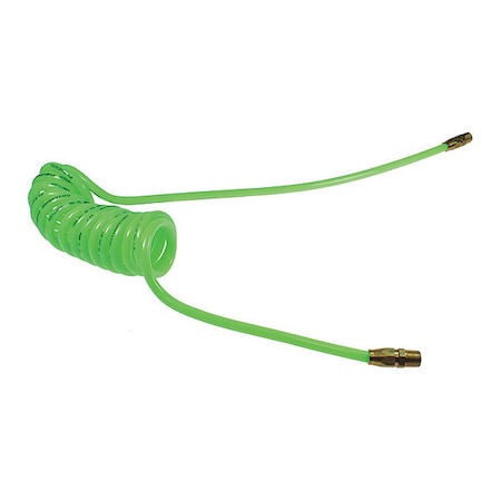 Coilhose Pneumatics Flexcoil 3/8" ID x 30' 1/4" MPT Rigid Green CO PR38-304-G