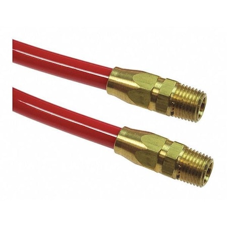 Coilhose Pneumatics Flexcoil 1/4" ID x 50' 1/4" MPT Rigid Red CO PR14-50-R