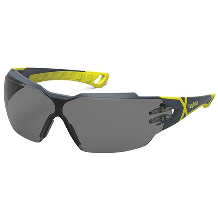 Hexarmor MX300, Safety Glasses, Anti-Fog & Anti-Scratch, Gray Lens, Charcoal/Hi-Visibility Yellow Frame 11-13004-02