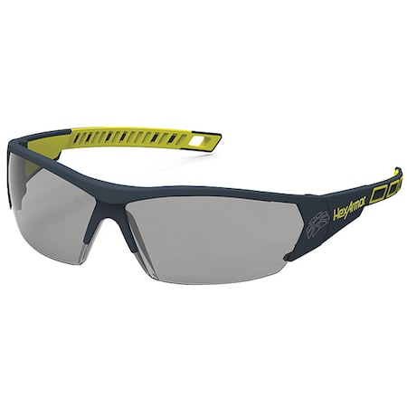Hexarmor MX250, Safety Glasses, Anti-Fog & Anti-Scratch, Gray Lens, Charcoal/Hi-Visibility Yellow Frame 11-14003-02