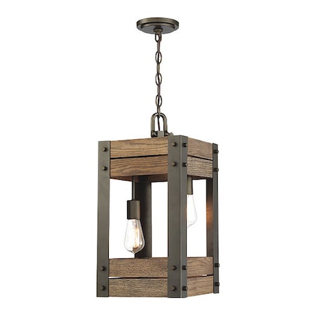 Nuvo Winchester 2-Light Pendant Bronze/Aged Wood Finish 60/6425
