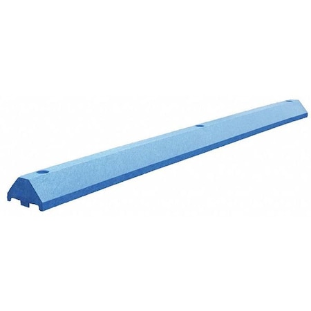 Plastics R Unique Parking Blocks, 3 in Height, 6 ft Length, Ultra Blue ULTRA3672PBBL-SPIKES