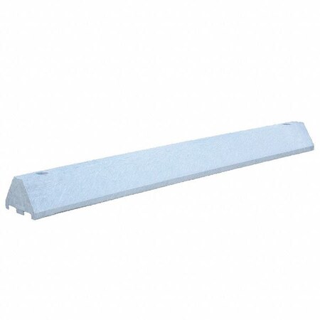 Plastics R Unique Parking Blocks, 4 in Height, 4 ft Length, Ultra Gray ULTRA4648PBG-SPIKES