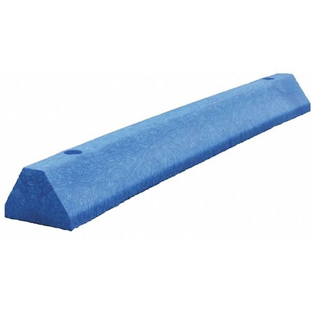 Plastics R Unique Parking Block, Deluxe, 4 ft, Blue, Lags D4PBBL-LAGS