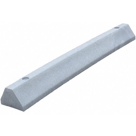Plastics R Unique Parking Block, Deluxe, 4 ft., Gray, Spikes D4PBG-SPIKES