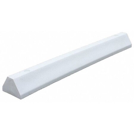 Plastics R Unique Parking Block, Deluxe, 4 ft., White, Lags D4PBW-LAGS